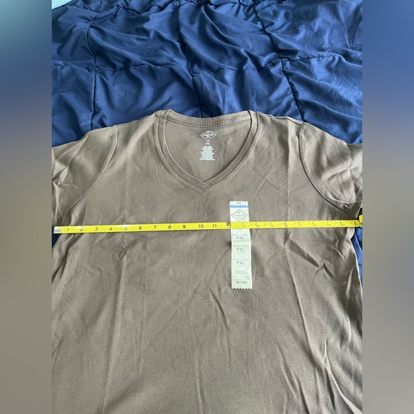 St John’s bay brown short sleeve shirt size PXL - Picture 1 of 3